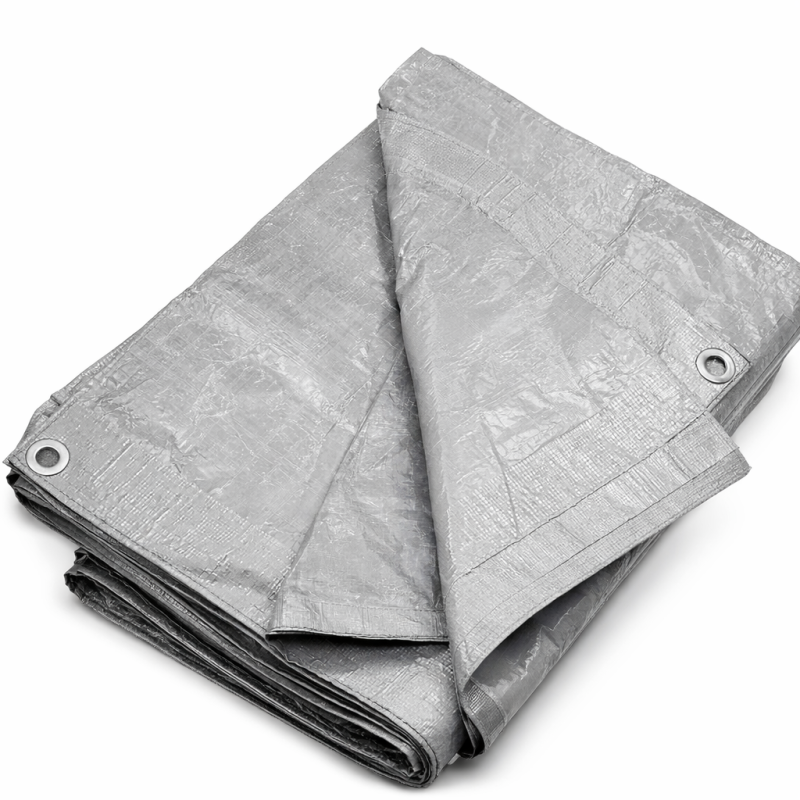 Plandeka ochronna 10x15 m – wytrzymała, wodoodporna tkanina poliestrowa, ochrona UV